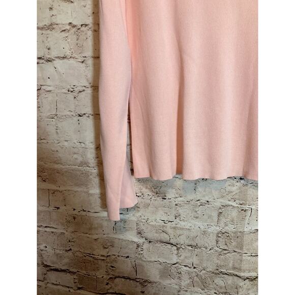SML Design Top Womens Large Baby Pink Santana Knit Asymmetric Neckline‎ Stretch - Picture 13 of 13